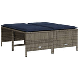 Vidaxl tuinstoelen met kussens 4 stuks grijs polyrotan