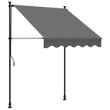 VidaXL Laifel Extendable 150x150 cm fabric and steel anthracite -colored