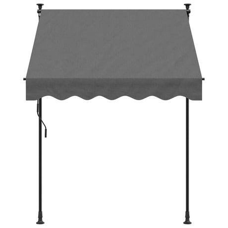 Vidaxl luifel uittrekbaar 150x150 cm stof en staal antracietkleurig
