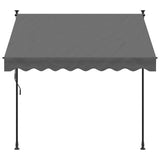 Vidaxl luifel uittrekbaar 200x150 cm stof en staal antracietkleurig