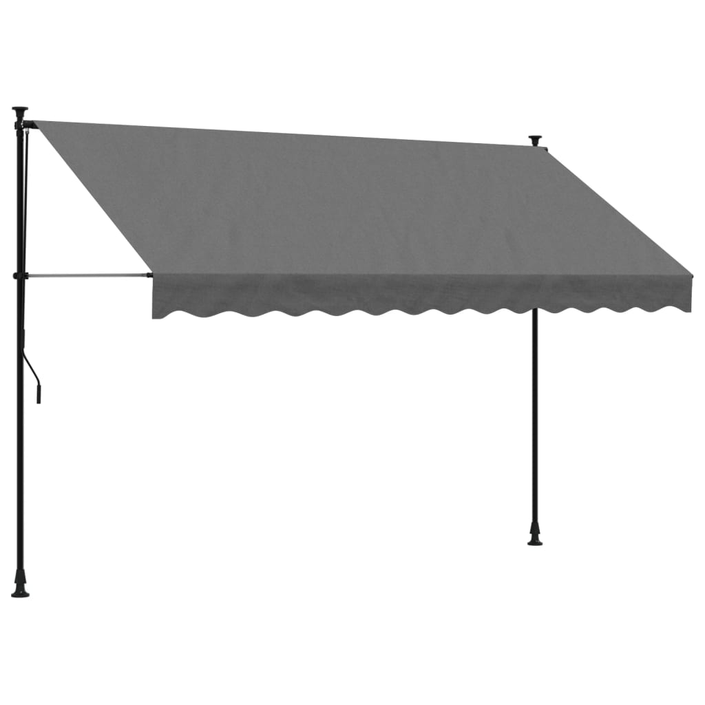 Vidaxl laifel ausziehbar 300 x 150 cm Stoff und Stahl -Anthrazit -Verschärfen