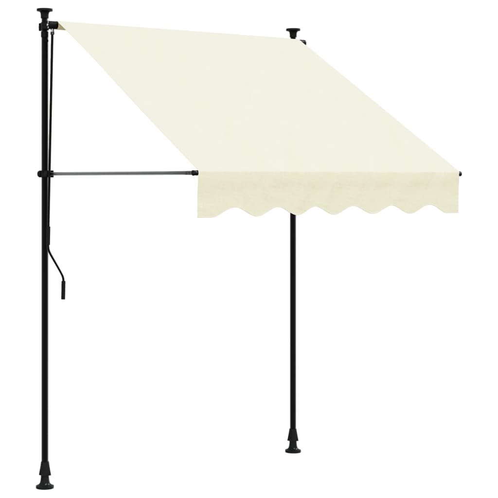 VIDAXL LAFEL Ausleitbar 150x150 cm Stoff und Stahlcreme -Verschärft