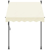 Vidaxl luifel uittrekbaar 200x115 cm stof en staal crèmekleurig