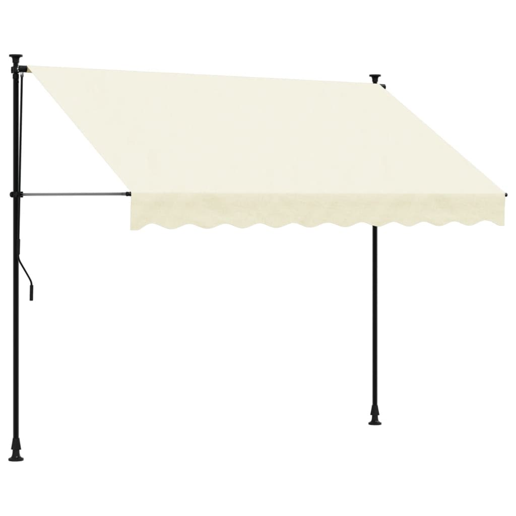 Vidaxl luifel verlängeren 250x150 cm Stoff a Stol Creme -Colored