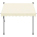 Vidaxl luifel uittrekbaar 250x150 cm stof en staal crèmekleurig
