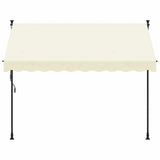 Vidaxl luifel uittrekbaar 300x150 cm stof en staal crèmekleurig