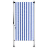 Vidaxl rolgordijn voor buiten 100x270 cm stof en staal blauw en wit