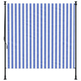 Vidaxl Roller Blind para tela de 200x270 cm y acero azul y blanco