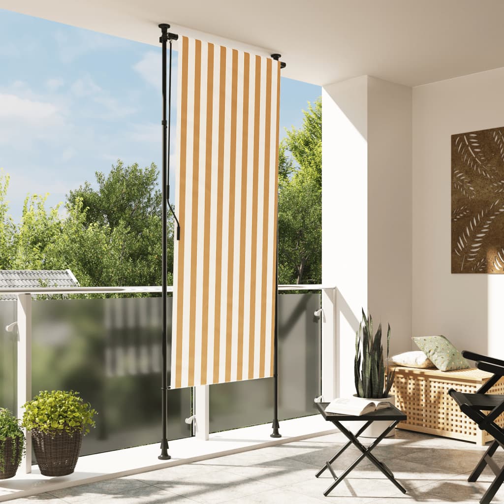 Vidaxl Roller Blind para tela de 100x270 cm y acero naranja y blanco