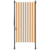 Vidaxl rolgordijn voor buiten 120x270 cm stof en staal oranje en wit