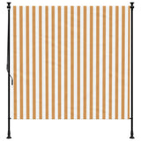 Vidaxl rolgordijn voor buiten 150x270 cm stof en staal oranje en wit