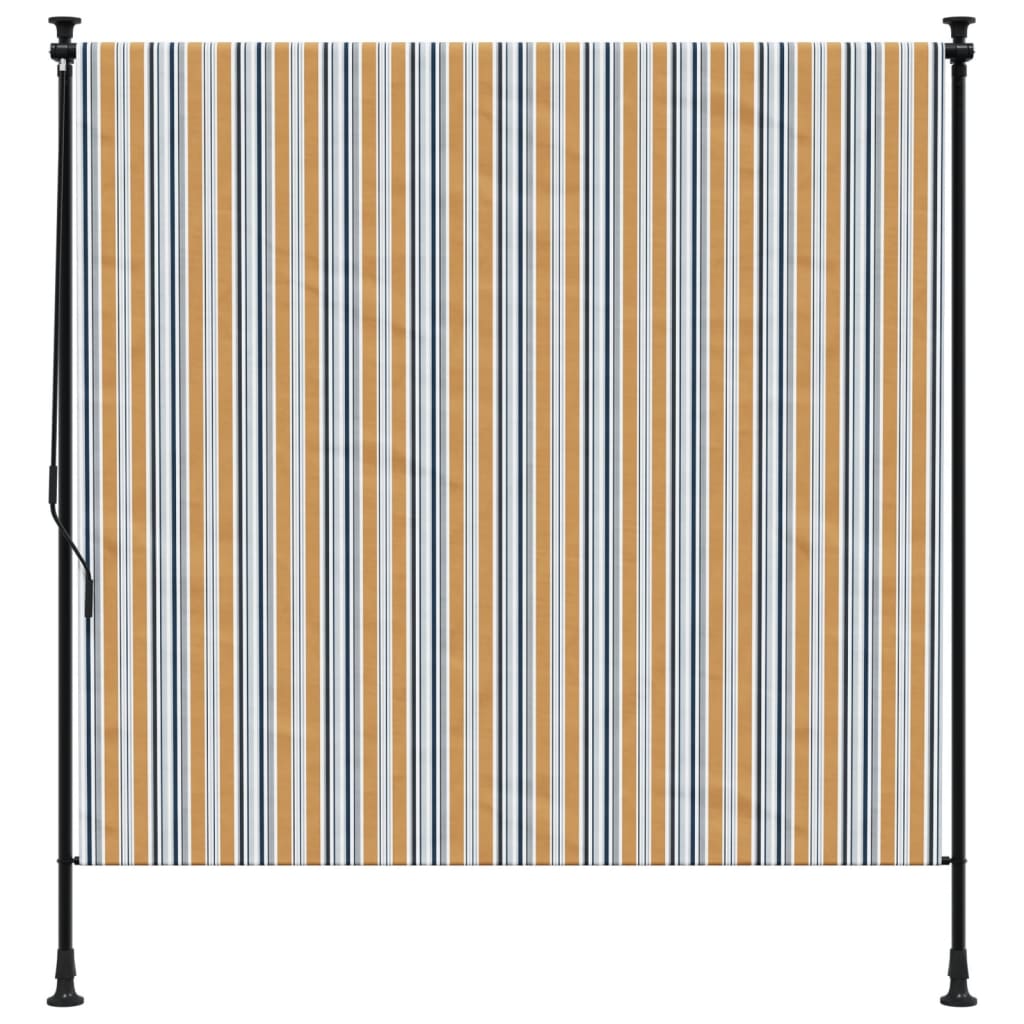 Vidaxl Roller Blind pro venkovní tkanina 150x270 cm a ocelová žlutá a bílá