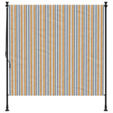 Vidaxl rulleblind for utenfor 150x270 cm stoff og stålgult og hvitt