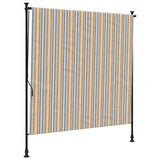 Vidaxl Roller Blind til udenfor 200x270 cm stof og stål gul og hvid