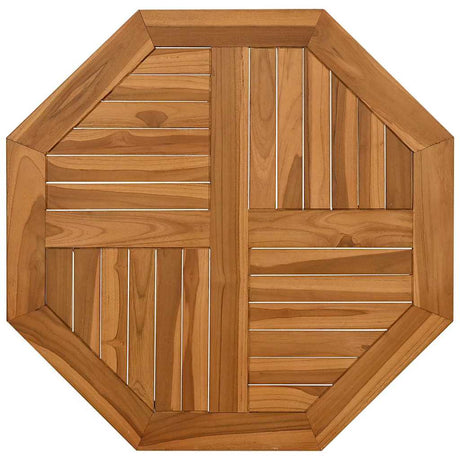 Vidaxl tafelblad achthoekig 70x70x2,5 cm massief teakhout