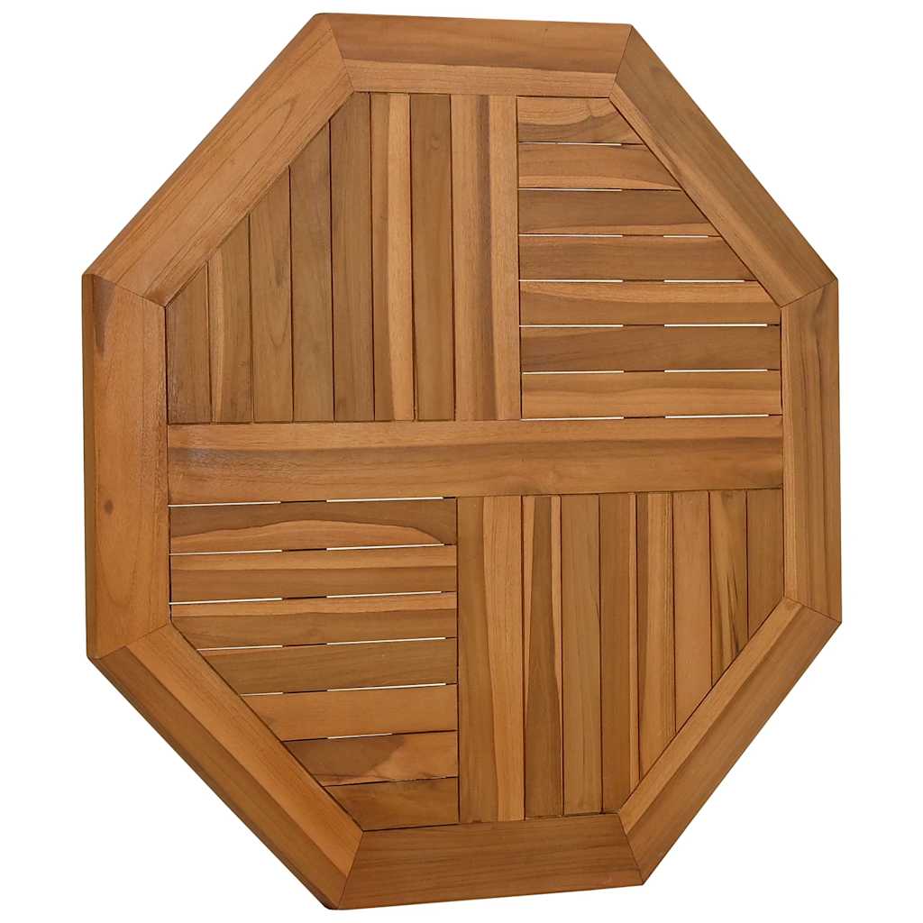 Vidaxl tafelblad achthoekig 80x80x2,5 cm massief teakhout