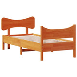 Vidaxl bedframe zonder matras massief grenenhout wasbruin 90x190 cm