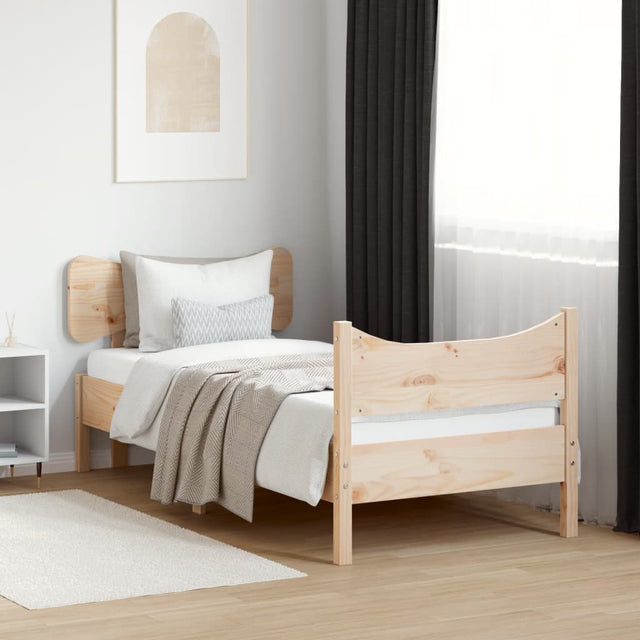 Vidaxl bedframe zonder matras massief grenenhout 75x190 cm