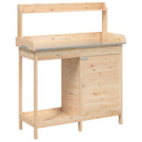 Mesa de botto Vidaxl con gabinete 110.5x45x124.5 cm Vurenhout