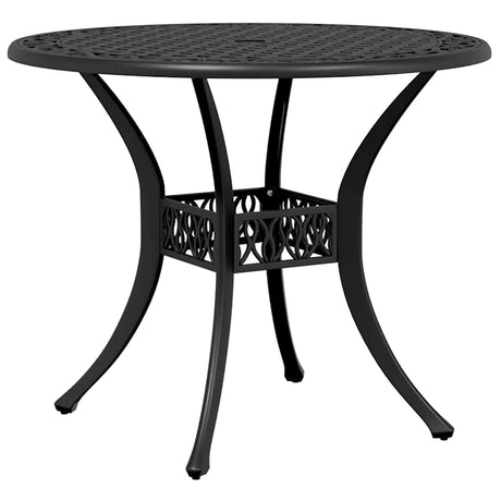 Vidaxl 3-delige bistroset gietaluminium zwart