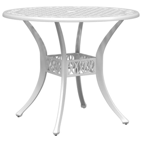 Vidaxl 3-delige bistroset gietaluminium wit