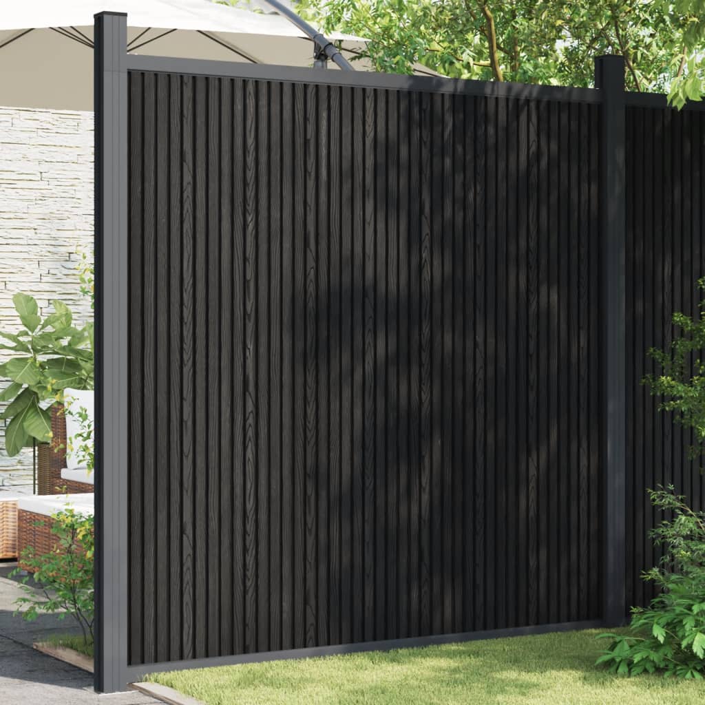 Vidaxl Fence Panel 173x186 CM HKC Gray