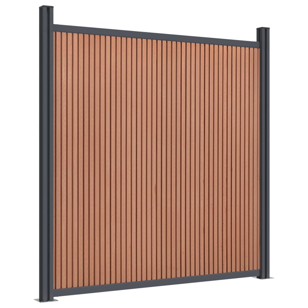 Panneau de clôture Vidaxl 180x186 cm HKC Brown