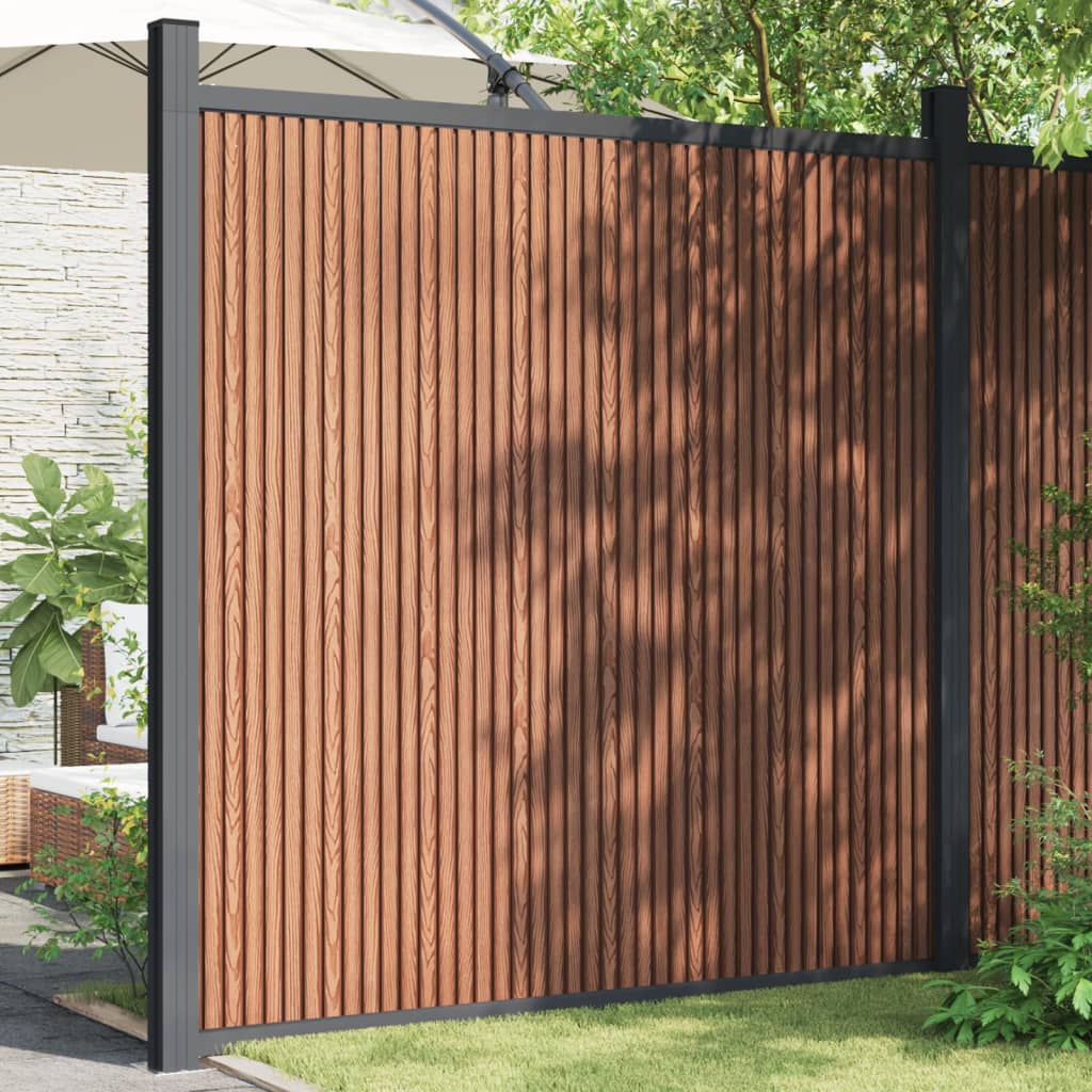 Pannello di recinzione Vidaxl 180x186 cm HKC Brown