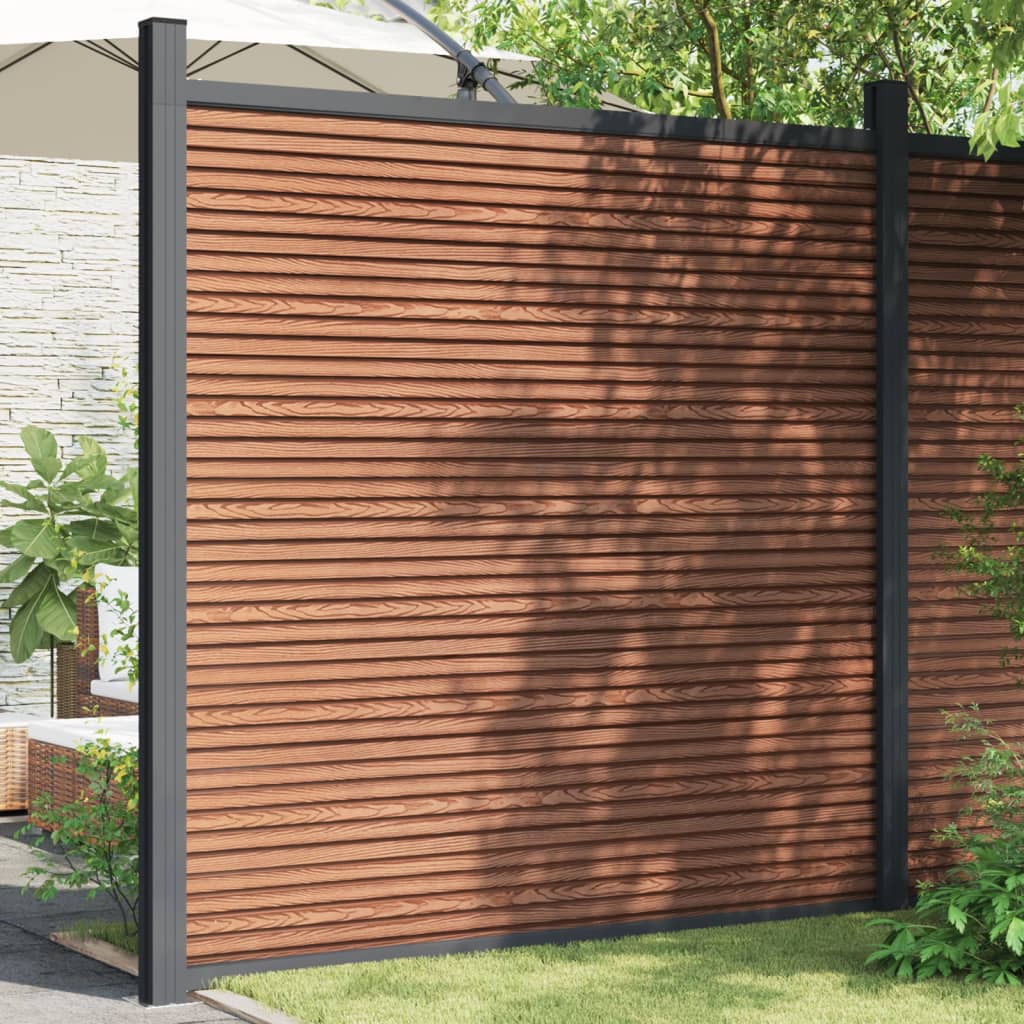 Pannello di recinzione Vidaxl 180x186 cm HKC Brown