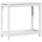 Vidaxl Botton Table con scaffale 82.5x35x75 cm Pine bianco bianco bianco