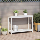 Vidaxl Botton Table con scaffale 108x35x75 cm Pine bianco bianco