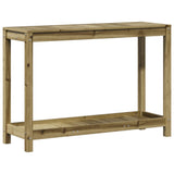 VidaXL Botton table with shelf 108x35x75 cm impregnated pine wood