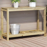 VidaXL Botton table with shelf 108x35x75 cm impregnated pine wood