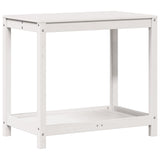 Vidaxl Botton Table con scaffale 82.5x50x75 cm Pine bianco bianco