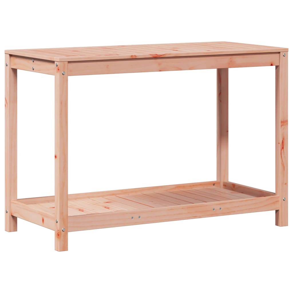 Table de vidaxl botto avec étagère 108x50x75 cm Douglashout solide