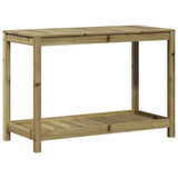 Mesa de botton Vidaxl con estante 108x50x75 cm Pine impregnado