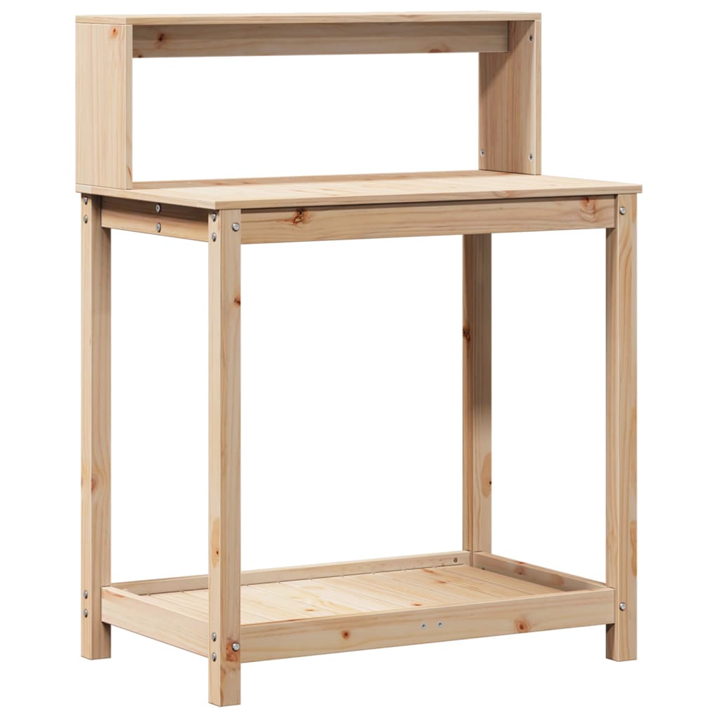 VidaXL Botto table with shelves 82.5x50x109.5 cm solid pine