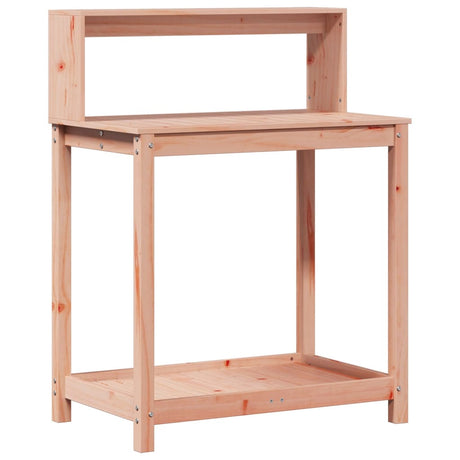 Vidaxl oppottafel met schappen 82,5x50x109,5 cm massief douglashout