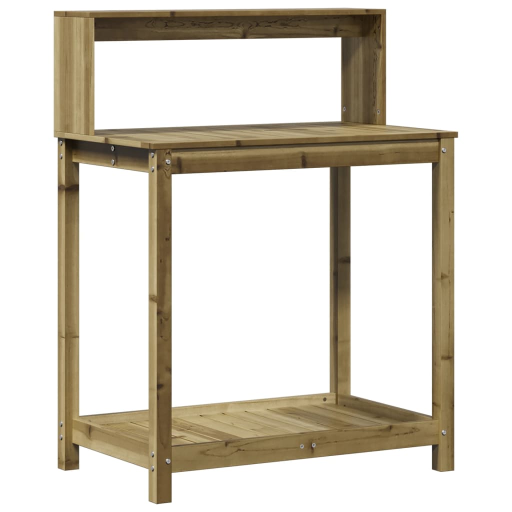 VidaXL Botto Table with shelves 82.5x50x109.5 cm impregnated wood