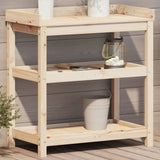 VidaXL Botton table with shelves 82.5x45x86.5 cm solid pine