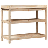 Vidaxl Botton Table avec étagères 108x45x86.5 cm Pine solide