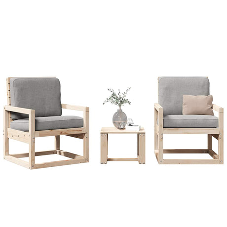 Vidaxl 3-delige loungeset massief grenenhout