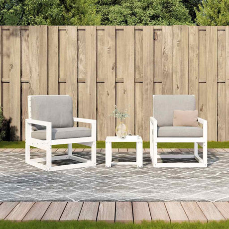 Vidaxl 3-delige loungeset massief grenenhout wit