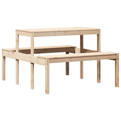 Vidaxl picknicktafel 110x134x75 cm massief grenenhout