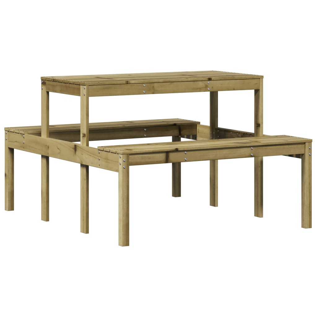Vidaxl picknicktafel 110x134x75 cm geïmpregneerd grenenhout