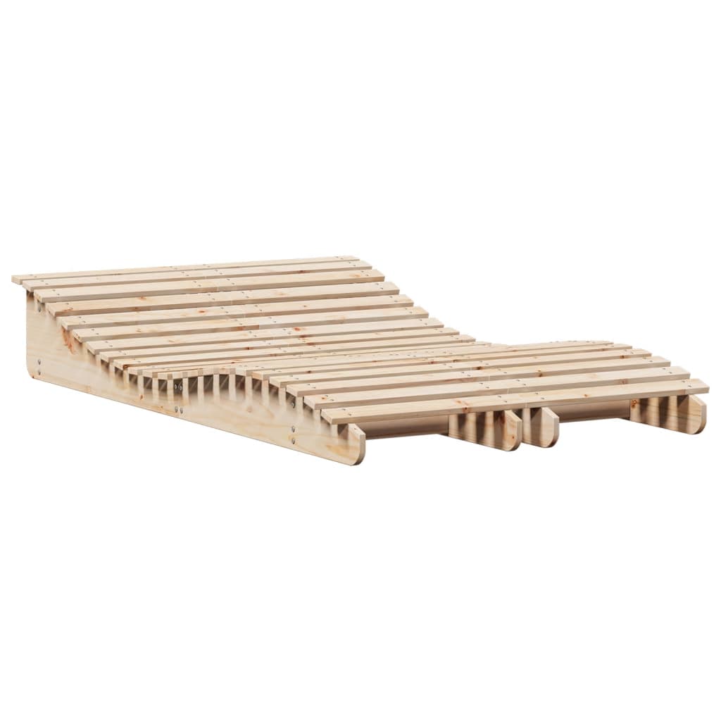 Vidaxl ligbedden 2 st 205x60x31,5 cm massief grenenhout