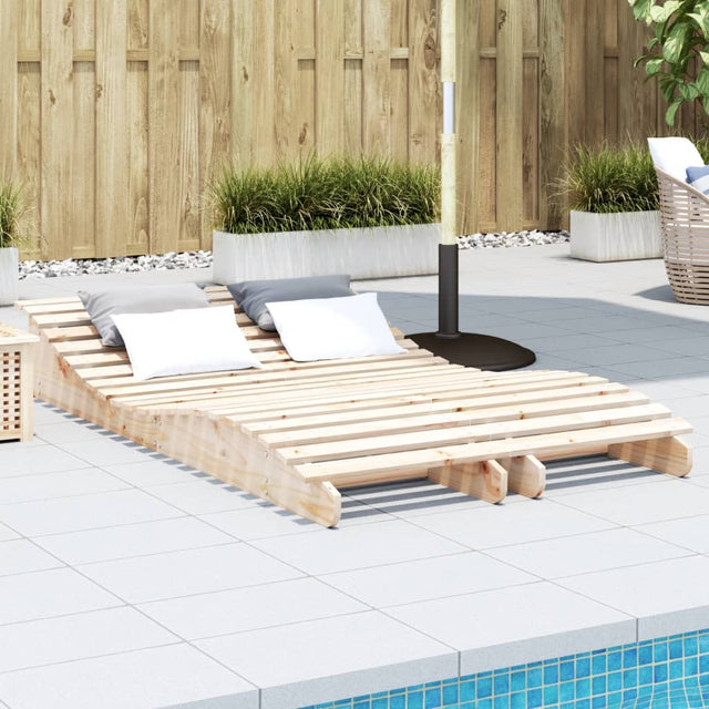 Vidaxl ligbedden 2 st 205x60x31,5 cm massief grenenhout