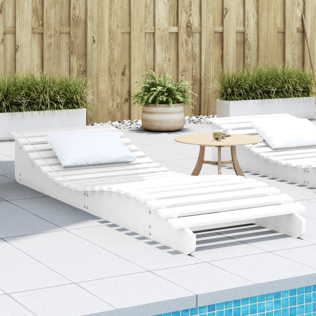 Vidaxl ligbed 205x70x31,5 cm massief grenenhout wit
