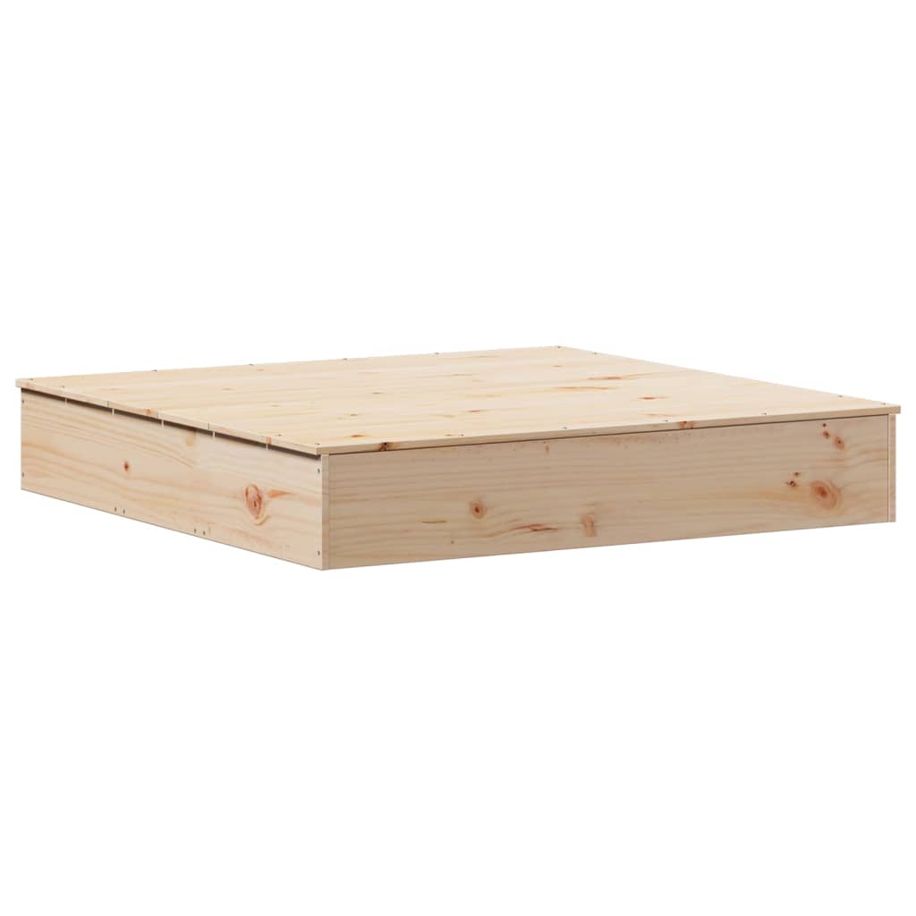 Vidaxl Sandbox mam Deckel 111x111x19.5 cm folitt Holz