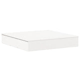 Vidaxl Sandbox con coperchio 111x111x19.5 cm Pine bianco bianco